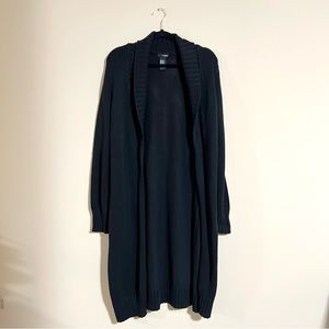 KENZIE Long Sleeve Knit Sweater Cardigan in Black - L
